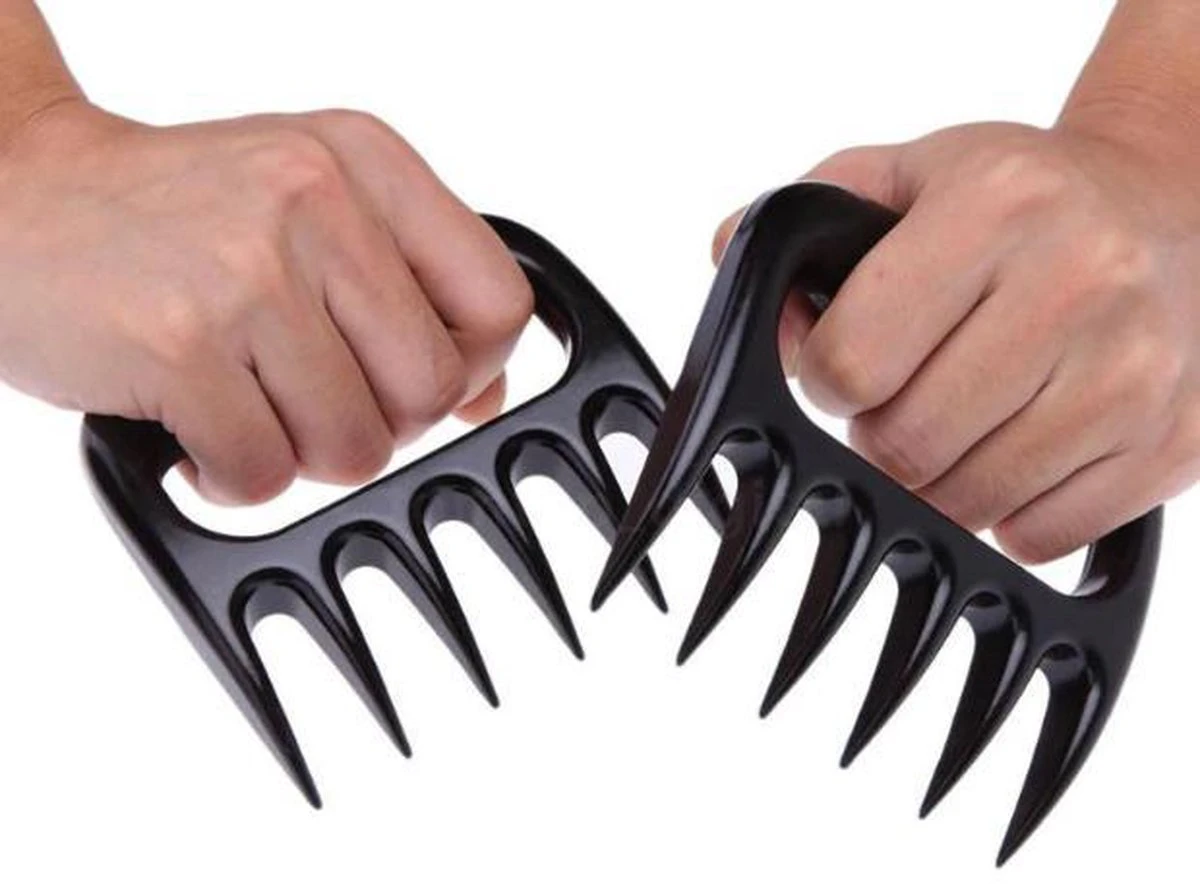 Merkloos Meat Claws - Vleesklauwen - Messen - Barbecue Kookgerei – BBQ Accessoires – Barbeque Accesoires - Kookgerei - 2 Stuks - Image 3