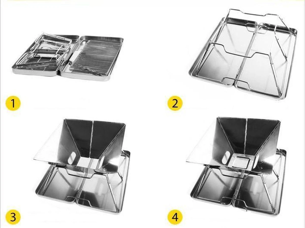 United Entertainment - Opvouwbare Houtskoolbarbecue - RVS - Met Koffer En Draagtas - Image 10