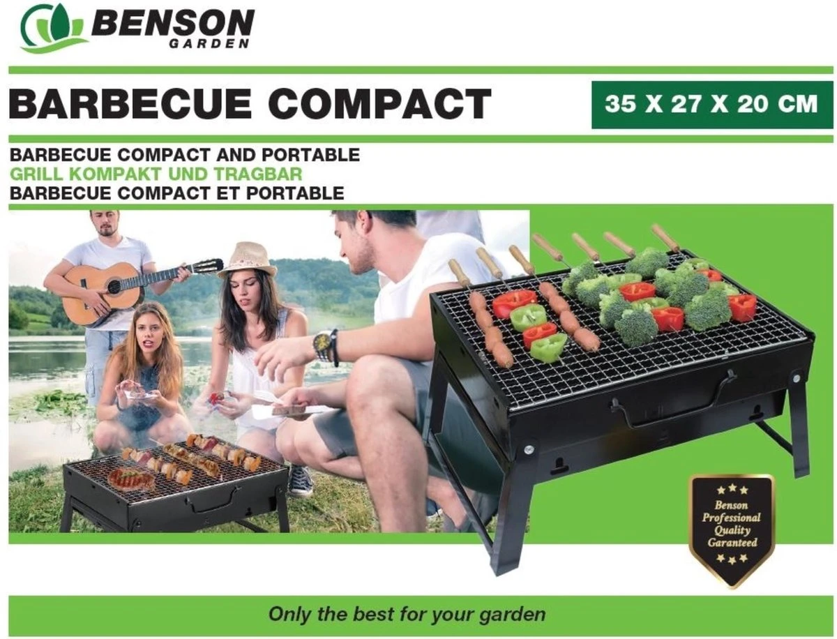 Benson Barbecue Compact - Met Handvat - 35 X 27 X 20 Cm - Image 4