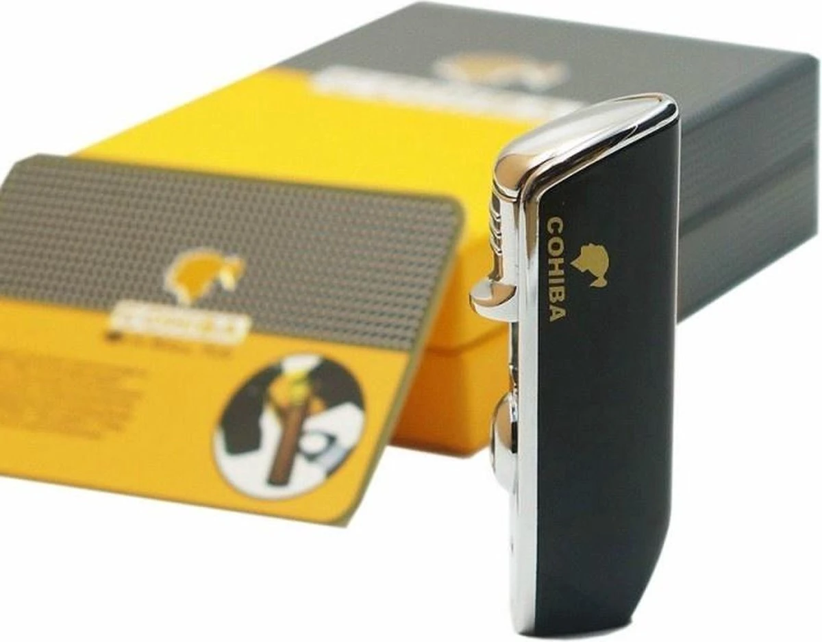 Cohiba® Sigarenaansteker - Sigarenboor - Sigaren - Sigaar - Cohiba Aansteker - Sigarenboor - Sigaren Accessoires - Sigarenknipper - Sigaar Aansteker - Cohiba - Incl. Luxe Geschenkdoos - Zwart - Image 3