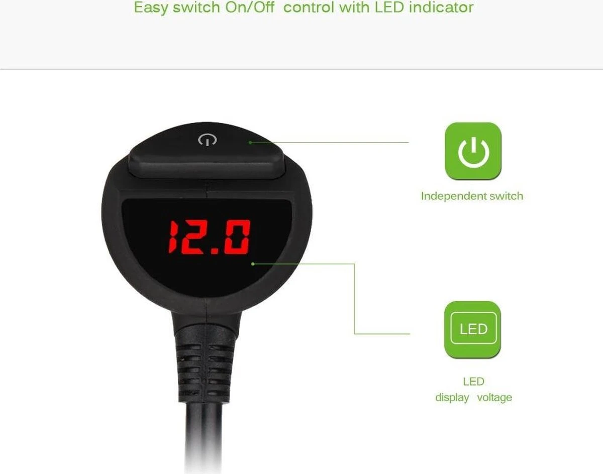 WiseGoods - Premium Auto Sigarettenaansteker Splitter - 4 Poorten USB - Autolader USB - Autolader Splitter - 12V Splitter - Image 7