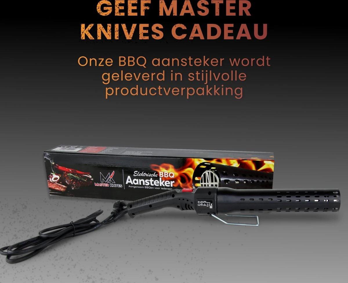 Master Knives BBQ Aansteker Electrisch - BBQ Accesoires - Zwarte BBQ Starter - Looftlighter - Image 9