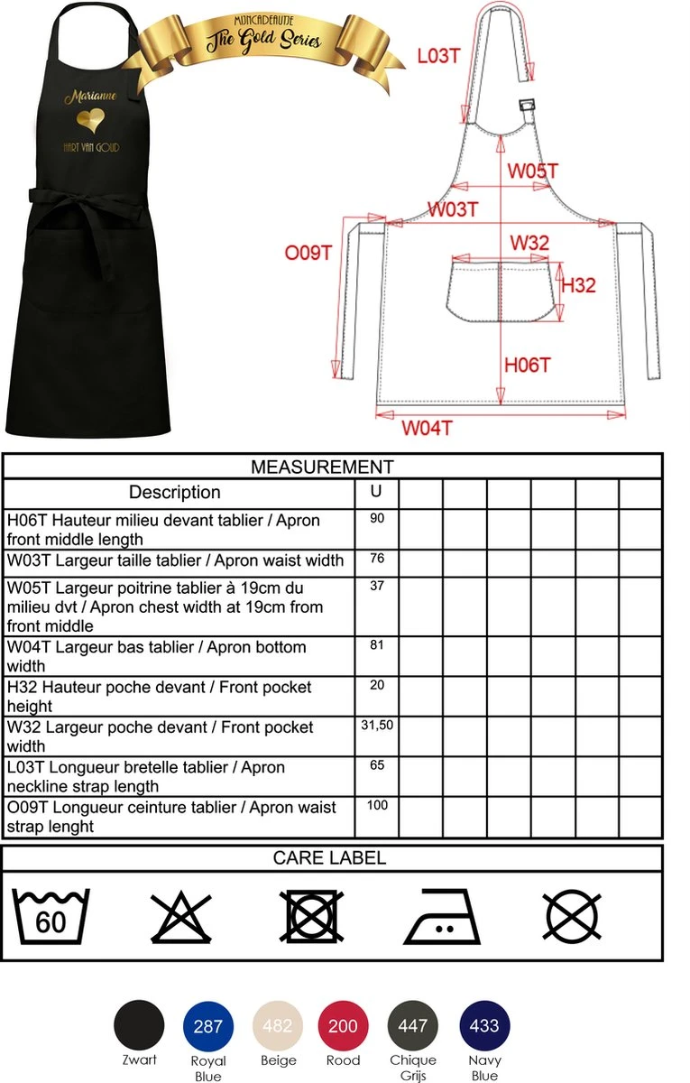 KARIBAN Naam Cadeau - Masterchef - Unisex Keukenschort/barbecueschort - Zwart - Cadeau Voor Hem En Haar - Image 3