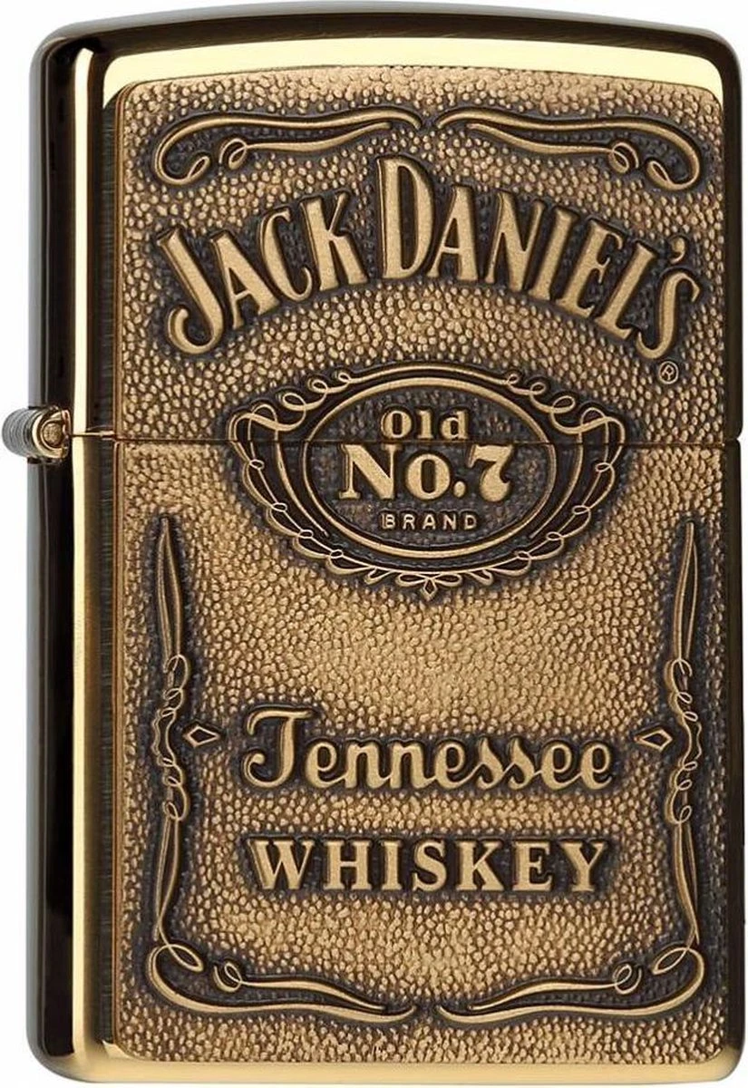 Aansteker Zippo Jack Daniel's Label Brass Emblem
