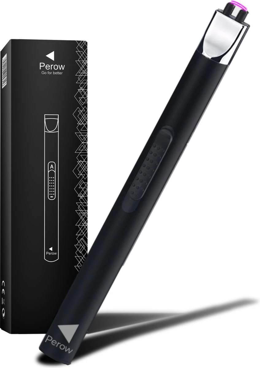 Oplaadbare Lange Elektrische Aansteker - Duurzame Plasma Aansteker - Inclusief Cadeauverpakking - BBQ - Kaarsen - Zwart