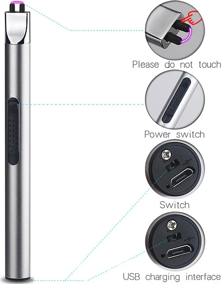 Staza Oplaadbare Lange Elektrische Aansteker - Duurzame Plasma Aansteker - Inclusief Cadeauverpakking - BBQ - Kaarsen - Image 6